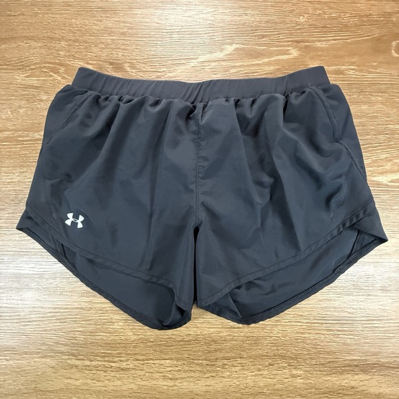 Under Armour Pants - Under Armour Shorts Women's Large Black HeatGear Running Athletic 3" Athleisure